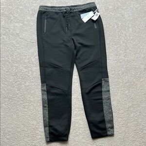 NWT SOBK Straightouttabrooklyn Black and Gray Jogger Pants with Tapered Leg XL